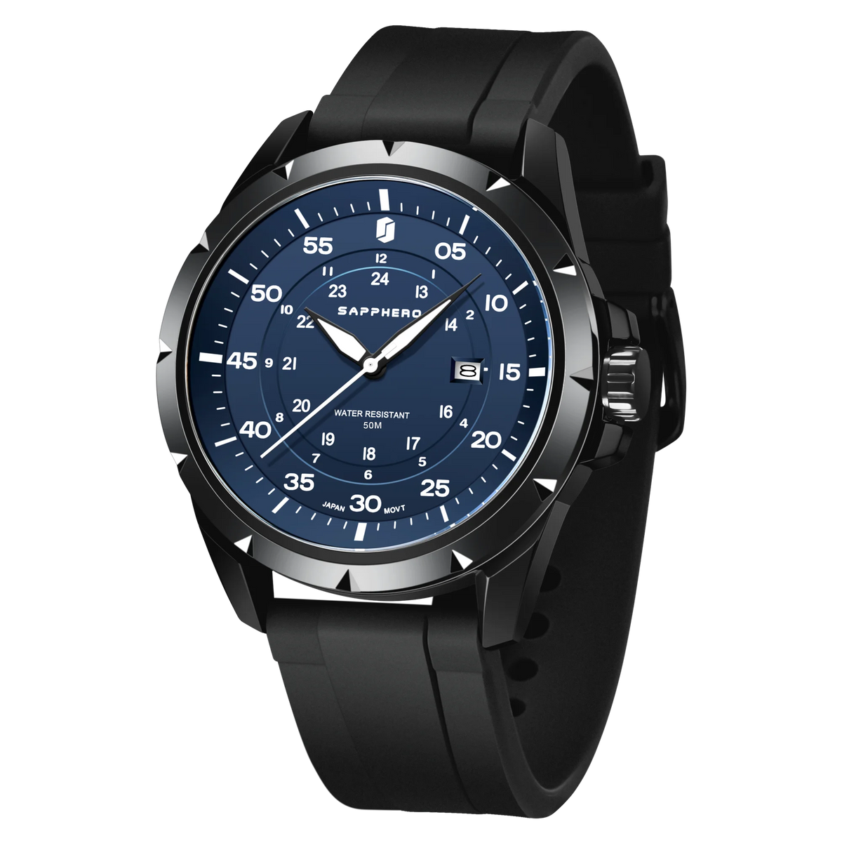 SAPPHERO Herrenuhr – Luxuriöse Quarzuhr, wasserdicht bis 50 m, ausgestattet mit einem importierten Uhrwerk und einem Edelstahlgehäuse – Eine ideale Geschenkidee für Herren.