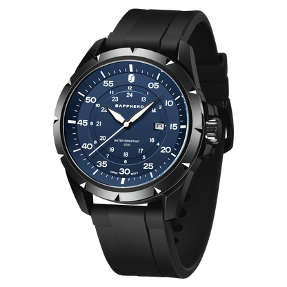 SAPPHERO Herrenuhr – Luxuriöse Quarzuhr, wasserdicht bis 50 m, ausgestattet mit einem importierten Uhrwerk und einem Edelstahlgehäuse – Eine ideale Geschenkidee für Herren.