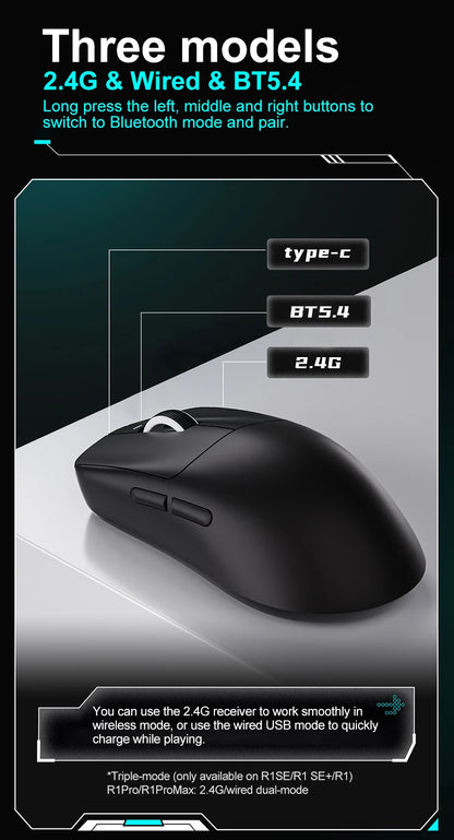 Bezdrôtová herná myš ATK VXE Dragonfly R1 Pro MAX PAW3395 R1 SE Plus, prispôsobiteľná e-športová FPS myš, nabíjateľná ľahká myš