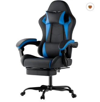 Gaming Chair Ergonomic Gaming Chair with Lumbar Cushion and Headrest, Gamer Chair Height Adjustable, PC Chair for Adults