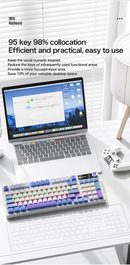 Spanish Mechanical Keyboard Spanish Russian Arabic Korean Thai Gaming Keyboard 95 Key Layout Backlight Type C With Numpad SK15