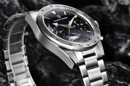 PAGANI DESIGN New 2026 Retro Luminous Moon Watch men Quartz speed Sport Chronograph AR Sapphire mirror VK64 Steel Men's Watches