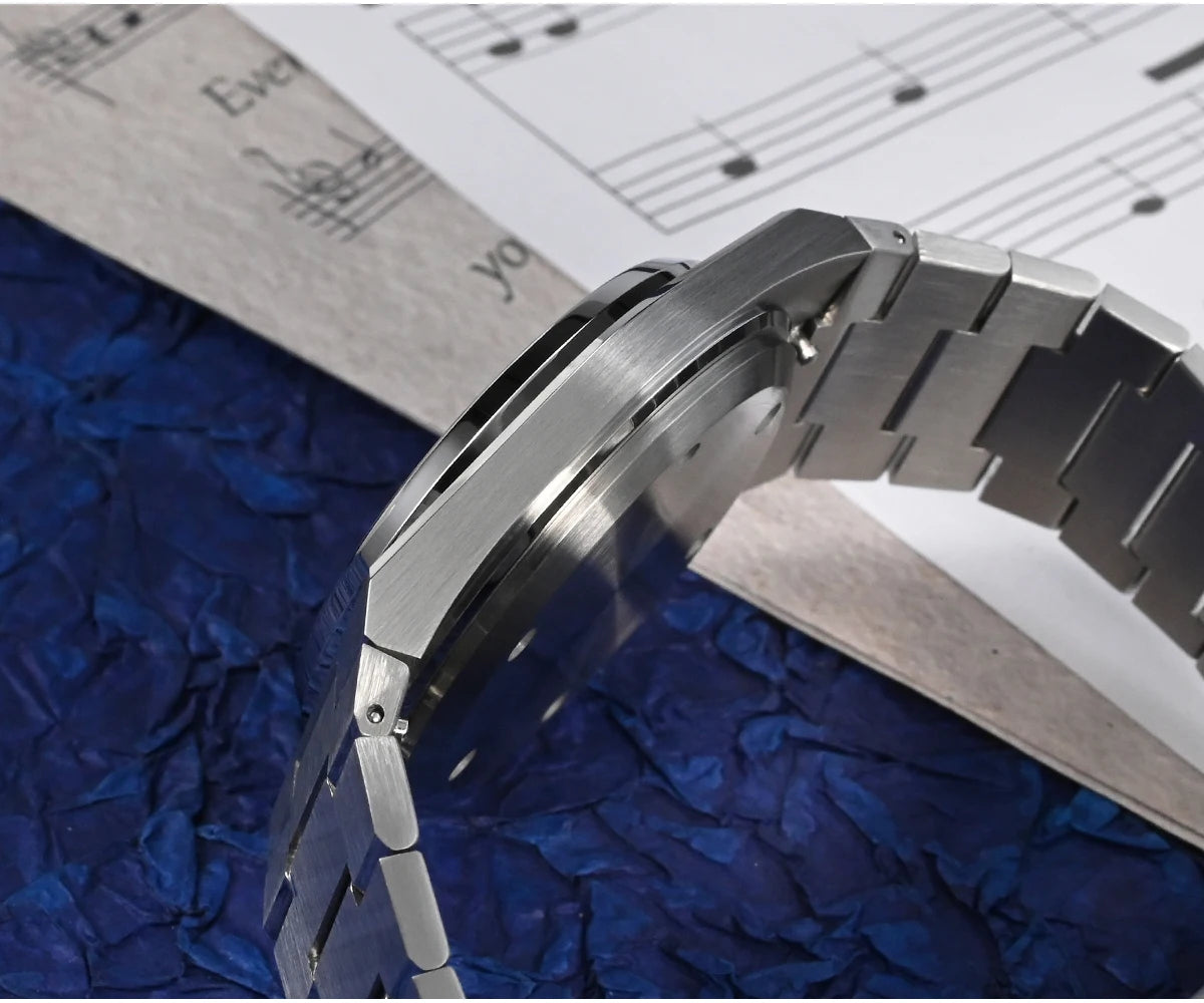 San Martin klassische Herrenuhr 40mm Miyota 9015 Luxus-Dresswatch Automatik-Mechanikuhr mit Schnellwechselarmband SN0023 Reloj