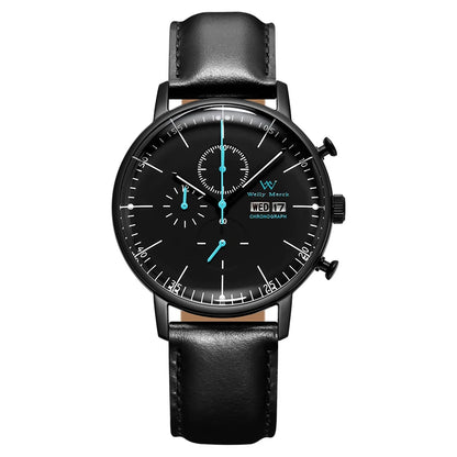 WM Watch Quartz Watches Casual Business Sapphire Crystal Water Resistant Stainless Steel Welly Merck Watch 014M