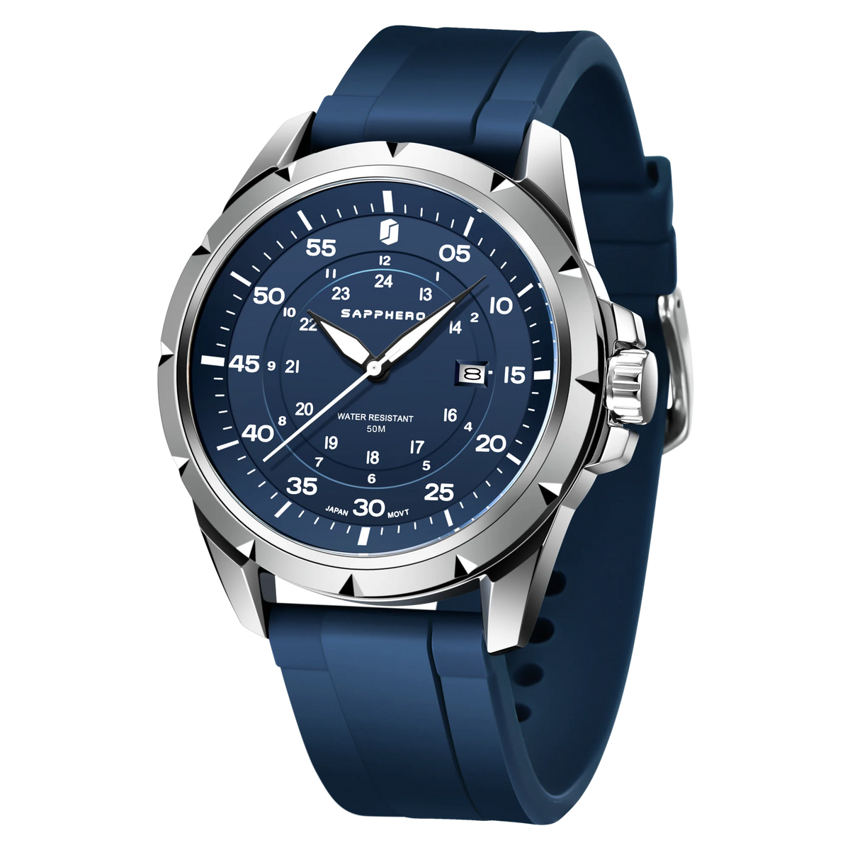 SAPPHERO Herrenuhr – Luxuriöse Quarzuhr, wasserdicht bis 50 m, ausgestattet mit einem importierten Uhrwerk und einem Edelstahlgehäuse – Eine ideale Geschenkidee für Herren.