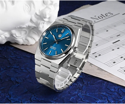San Martin klassische Herrenuhr 40mm Miyota 9015 Luxus-Dresswatch Automatik-Mechanikuhr mit Schnellwechselarmband SN0023 Reloj