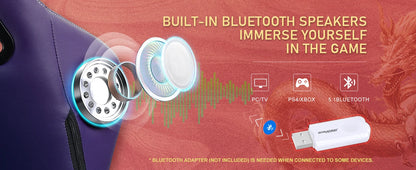 GTPLAYER Gaming chair Gamer chair with Bluetooth Speakers and Footrest Dragon Series Office Chair Ergonomic Gaming chair
