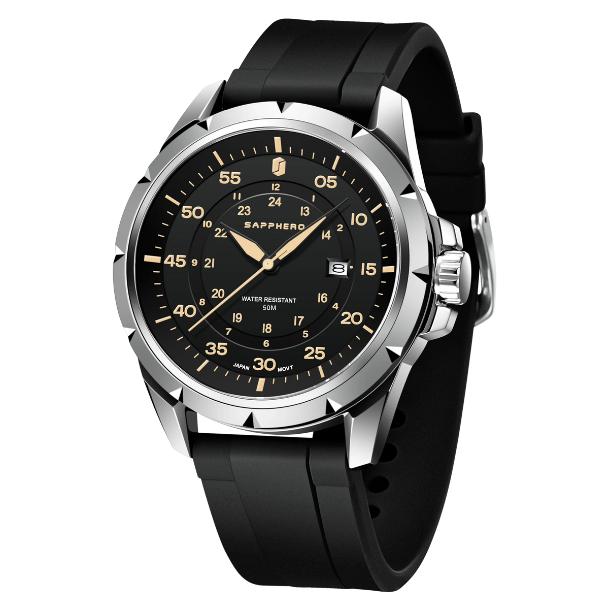 SAPPHERO Herrenuhr – Luxuriöse Quarzuhr, wasserdicht bis 50 m, ausgestattet mit einem importierten Uhrwerk und einem Edelstahlgehäuse – Eine ideale Geschenkidee für Herren.