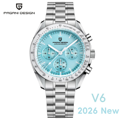 PAGANI DESIGN 2026 New CK2988 Moon Watches Retro Top Luxury Quartz Watch For Men Sapphire glass Speed Chronograph Wristwatch Men