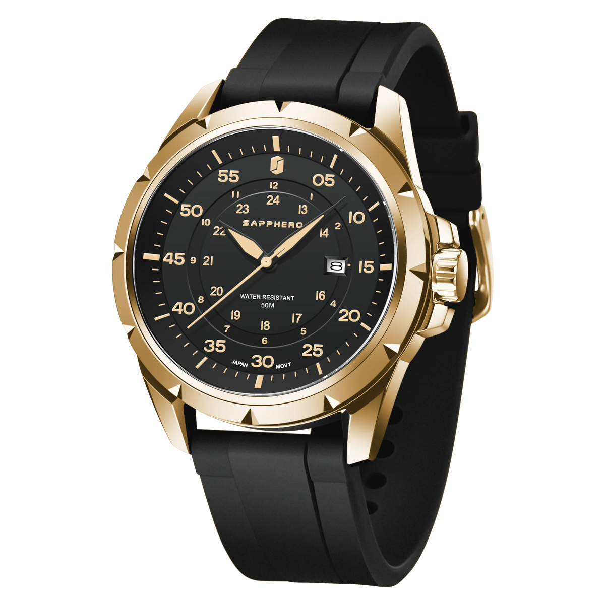 SAPPHERO Herrenuhr – Luxuriöse Quarzuhr, wasserdicht bis 50 m, ausgestattet mit einem importierten Uhrwerk und einem Edelstahlgehäuse – Eine ideale Geschenkidee für Herren.