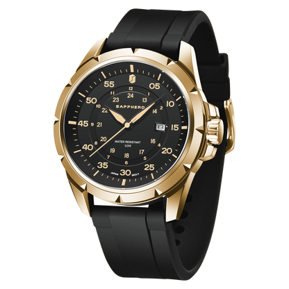 SAPPHERO Herrenuhr – Luxuriöse Quarzuhr, wasserdicht bis 50 m, ausgestattet mit einem importierten Uhrwerk und einem Edelstahlgehäuse – Eine ideale Geschenkidee für Herren.