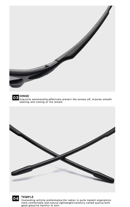 DOHOHDO Brand Design Polarized Sunglasses Men's Driving Sun Glasses Small Size Unique Frame Outdoor Sports Goggles Eyewear UV400