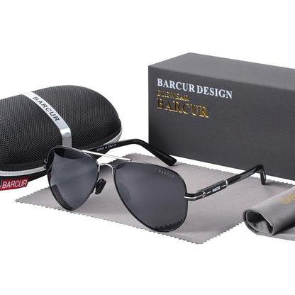 BARCUR Polarized Mens Sunglasses Pilot Sun Glasses for Men accessories Driving Fishing Hiking Eyewear Oculos Gafas De Sol