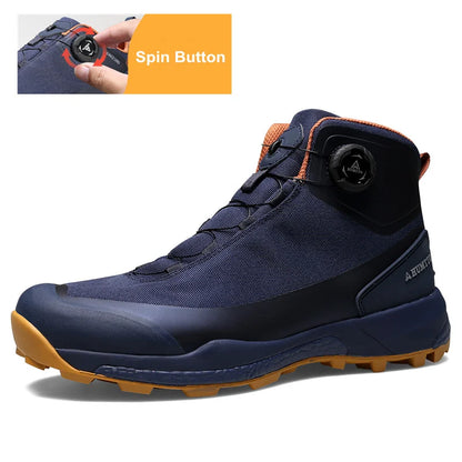 HUMTTO Waterproof Hiking Shoes Mountain Trekking Boots Black Camping Sneakers for Men Safety Climbing Sport Tactical Men's Shoes