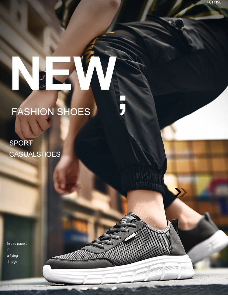 Men's Casual Mesh Summer Sneakers Breathable Lightweight Tennis Shoes Walking Sneakers Comfortable Masculino Zapatillas Hombre