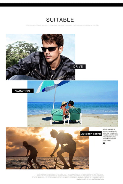 DOHOHDO Brand Design Polarized Sunglasses Men's Driving Sun Glasses Small Size Unique Frame Outdoor Sports Goggles Eyewear UV400