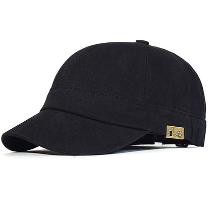 Cappellino da baseball a visiera corta in cotone, da uomo e da donna, morbido, stile vintage “Dad Hat”, regolabile, stile trucker, a profilo basso