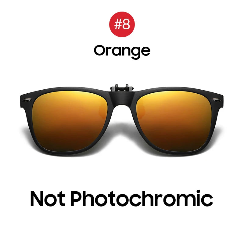 VIVIBEE Men Photochromic Polarized Lens Flip Up Clip on Sunglasses Women Driving Sun Glasses with Clips 2026 Trending Product