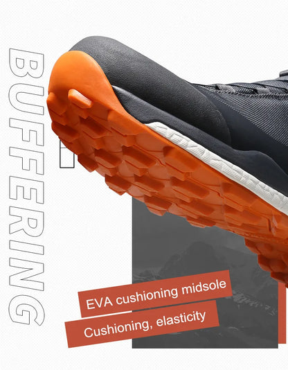 HUMTTO Waterproof Hiking Shoes Mountain Trekking Boots Black Camping Sneakers for Men Safety Climbing Sport Tactical Men's Shoes