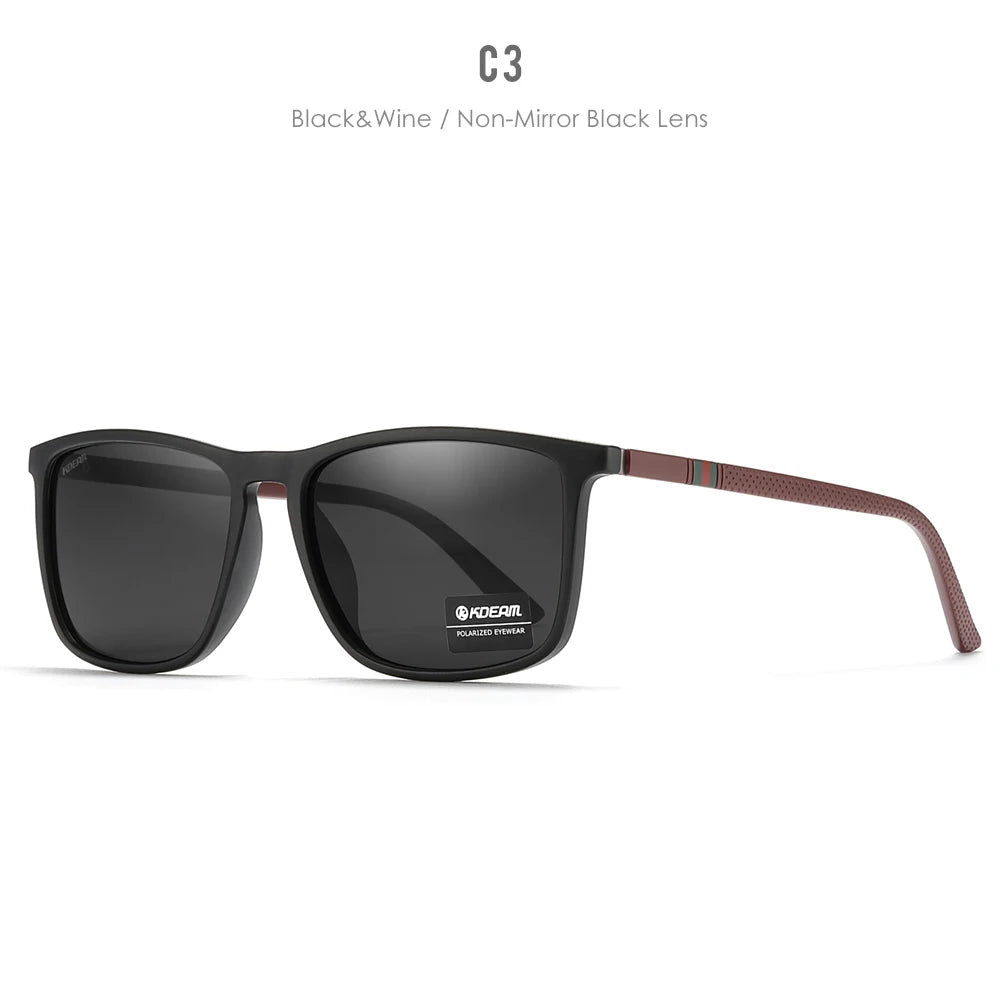 KDEAM New Luxury Polarized Sunglasses Men's Driving Shades Fishing Travel Golf Sunglass Male Sun Glasses CE