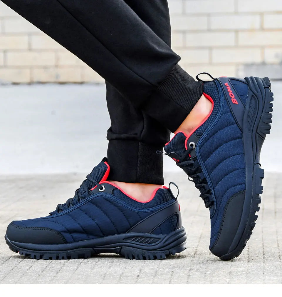 BONA New Arrival Hiking Shoes Men Mountain Climbing Outdoor Trainer Footwear Trekking Sport Sneakers Comfortable