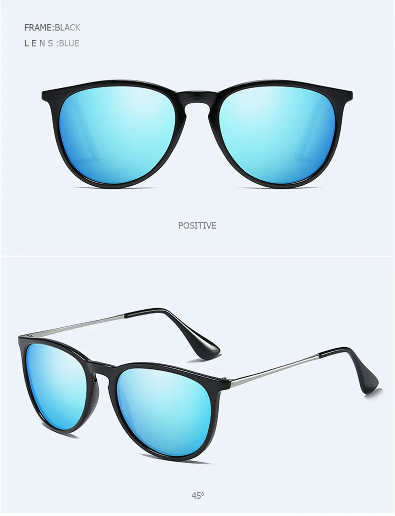 Classic Round Polarized Sunglasses Men Women Fashion Driving Sun Glasses Male Vintage Black Pink Shades Travelling Eyewear UV400
