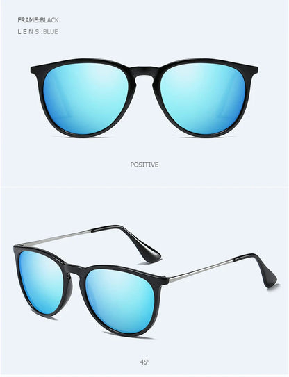 Classic Round Polarized Sunglasses Men Women Fashion Driving Sun Glasses Male Vintage Black Pink Shades Travelling Eyewear UV400