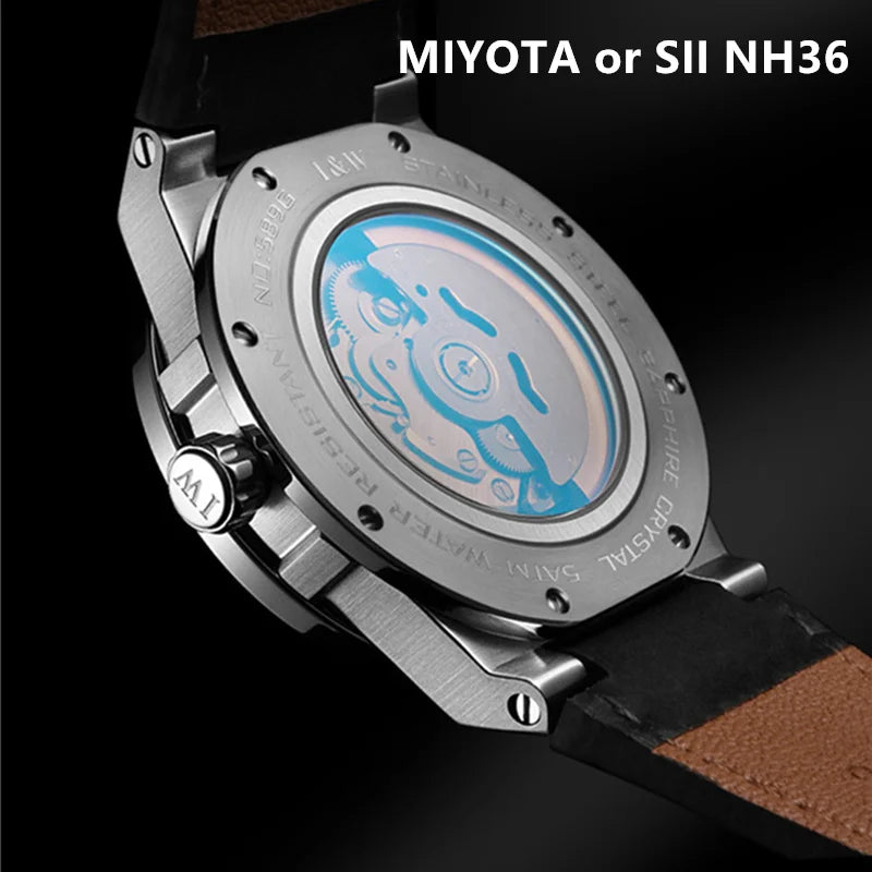 Carnival IW Mechanical Watch For Men Brand Luxury Automatic Men Watches MIYOTA or NH36 Sapphire Luminous Waterproof Reloj Hombre