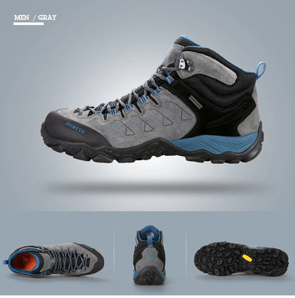 HUMTTO New Hiking Shoes Men's Waterproof Outdoor Sneakers for Men Leather Women Walking Climbing Trekking Sport Men's Boots Women's