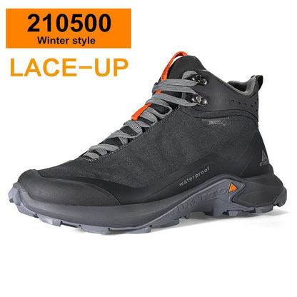 HUMTTO Waterproof Hiking Shoes Mountain Trekking Boots Black Camping Sneakers for Men Safety Climbing Sport Tactical Men's Shoes