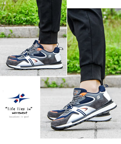 BONA New Designers Scarpe sportive in pelle action da uomo, sneakers da running, scarpe da tennis maschili, calzature da camminata trendy per il fitness