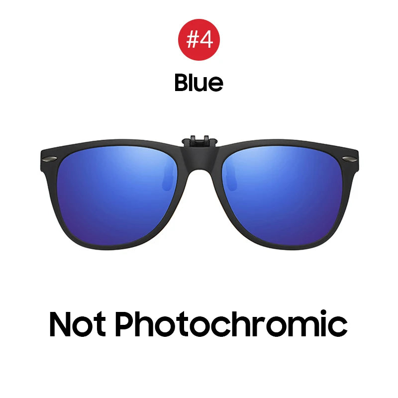 VIVIBEE Men Photochromic Polarized Lens Flip Up Clip on Sunglasses Women Driving Sun Glasses with Clips 2026 Trending Product
