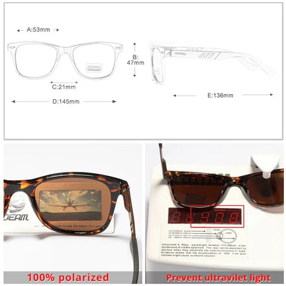 KDEAM Photochromic and Polarized Sunglasses Men Navigational Aluminum Magnesium Frame Men's Glasses UV400 Night Vision Goggles