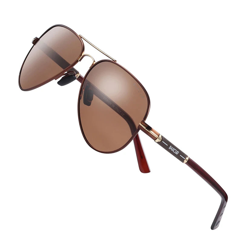 BARCUR Polarized Mens Sunglasses Pilot Sun Glasses for Men accessories Driving Fishing Hiking Eyewear Oculos Gafas De Sol