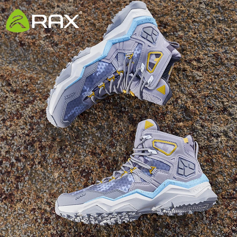 RAX Winter Men's and Women's Hiking Shoes Snow Boots Waterproof Leather Sports Shoes Super Warm Men's Outdoor Work Boots