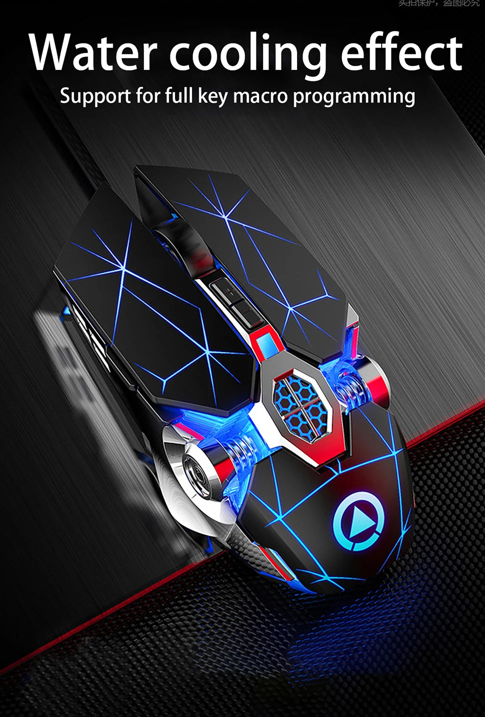 Nuovo mouse da gaming professionale 3200dpi, 7 pulsanti, retroilluminato, per computer, supporto definizione macro, meccanico, cablato e silenzioso