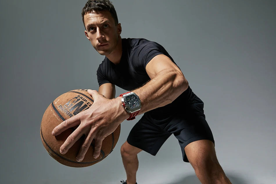 Reloj TSAR BOMBA New TB8204 para hombre, cronógrafo de cuarzo japonés, resistente al agua 50M, reloj de pulsera deportivo de moda, reloj masculino de lujo, regalo para hombre