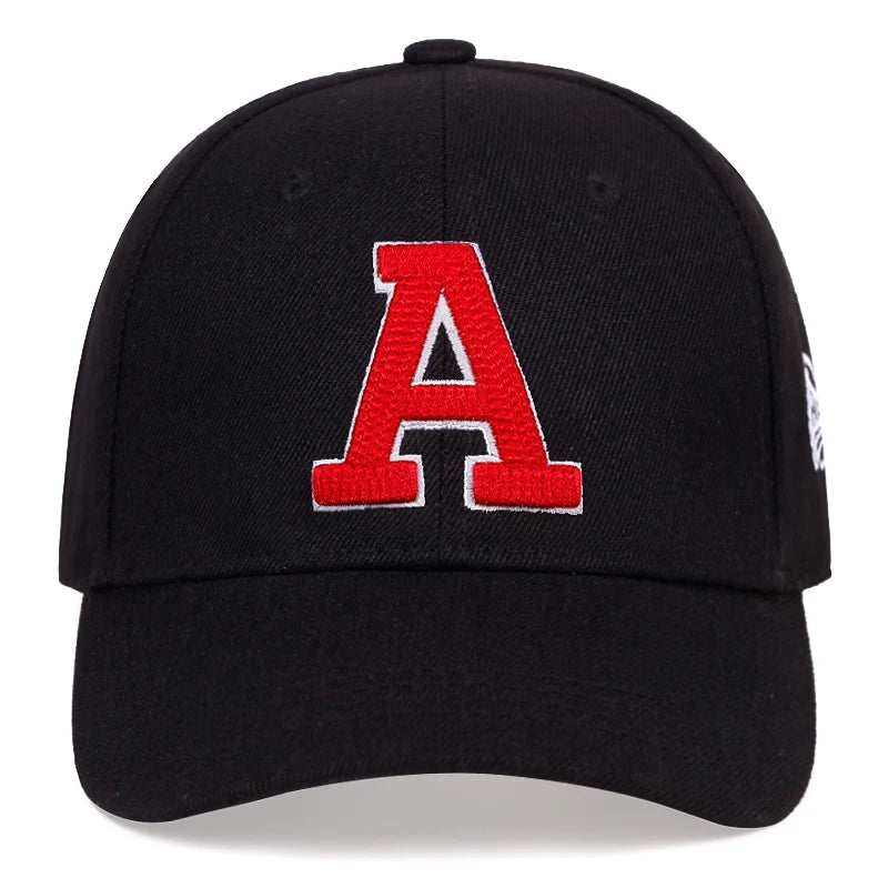 Unisex A Letter Embroidery Baseball Caps Outdoor Adjustable Spring and Autumn Casual Sunscreen Hat