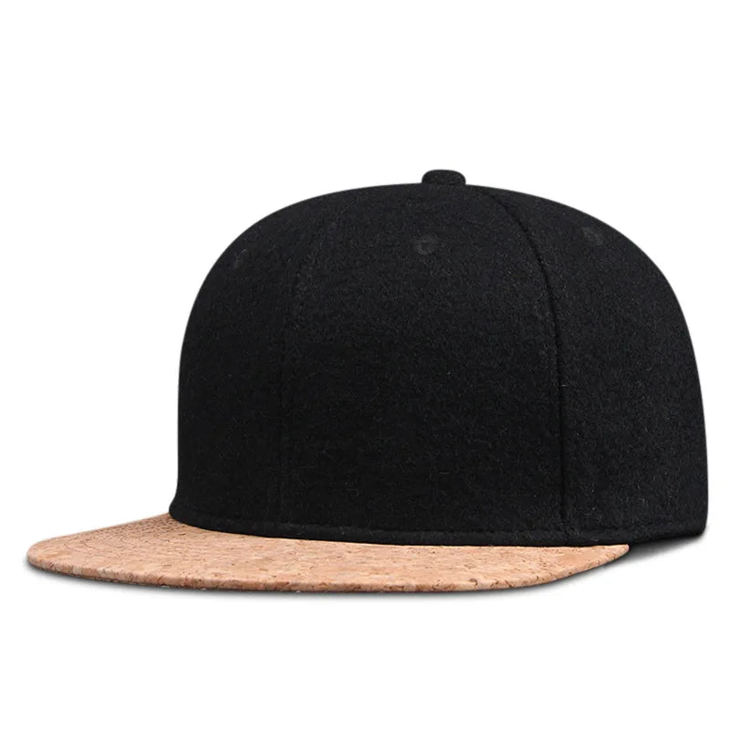 Dad Winter felt hip hop caps flat peak felt baseball cap big bone man plus size fitted snapback hats 56cm 58cm 60cm 62cm 64cm