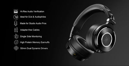 Oneodio Monitor 60 Wired HiFi Headphones Professional Studio DJ Headphones Stereo Over Ear Headset With Hi-Res Audio Microphone