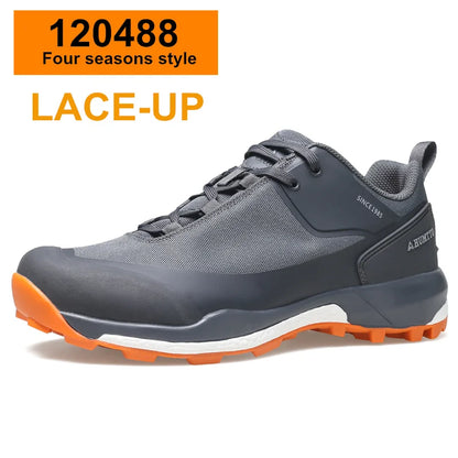 HUMTTO Waterproof Hiking Shoes Mountain Trekking Boots Black Camping Sneakers for Men Safety Climbing Sport Tactical Men's Shoes