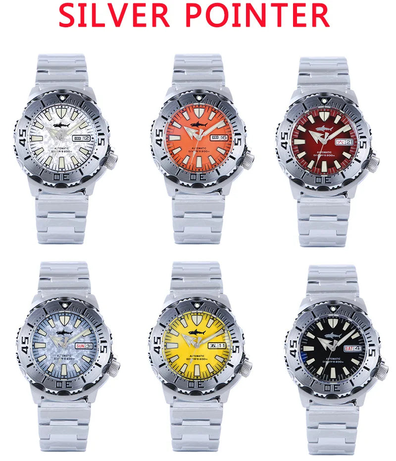 Heimdallr Sharkey Monster V2 Herren-Taucheruhr, 316L-Edelstahl, Japan NH36A-Uhrwerk, 200M wasserdicht, mechanische Herrenuhr