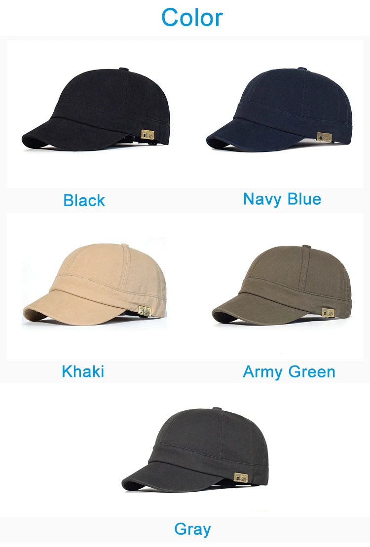 Cappellino da baseball a visiera corta in cotone, da uomo e da donna, morbido, stile vintage “Dad Hat”, regolabile, stile trucker, a profilo basso