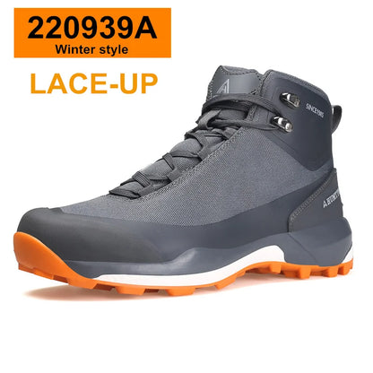 HUMTTO Waterproof Hiking Shoes Mountain Trekking Boots Black Camping Sneakers for Men Safety Climbing Sport Tactical Men's Shoes