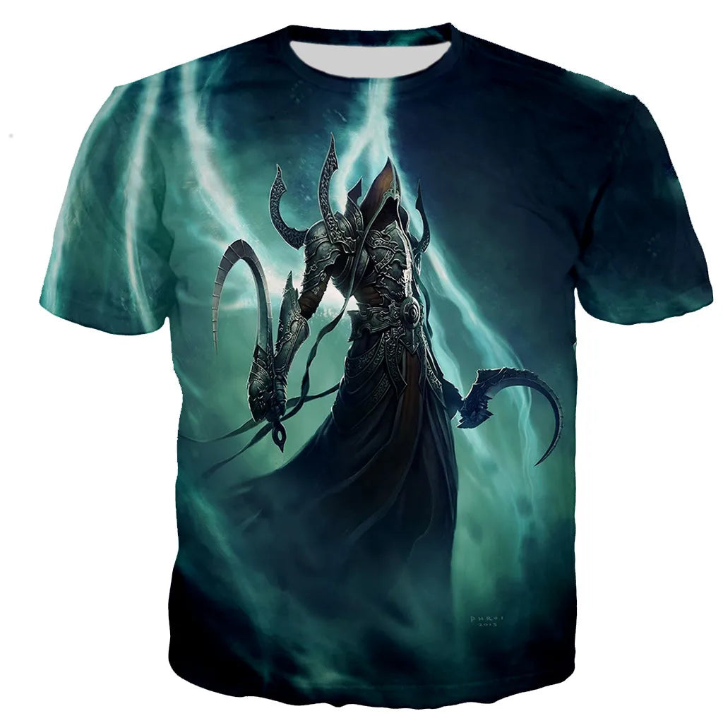 Diablo 3 Reaper of Soul T Shirt Men/women 3D Printed T-shirts Casual Harajuku Style Tshirt Streetwear Tops Dropshipping110/6XL