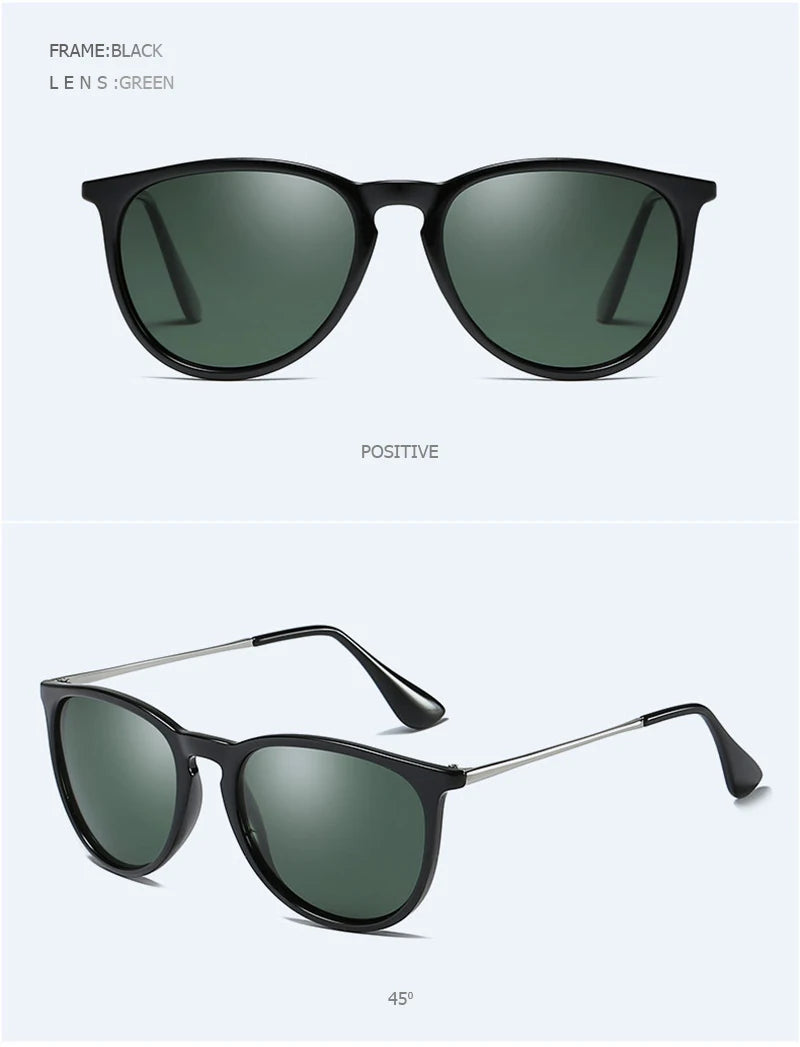Classic Round Polarized Sunglasses Men Women Fashion Driving Sun Glasses Male Vintage Black Pink Shades Travelling Eyewear UV400