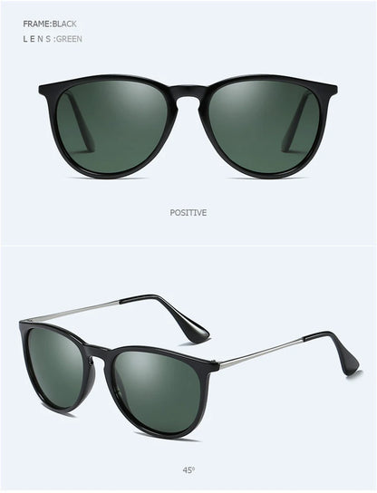 Classic Round Polarized Sunglasses Men Women Fashion Driving Sun Glasses Male Vintage Black Pink Shades Travelling Eyewear UV400