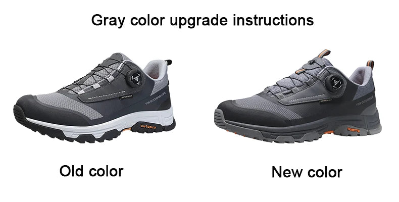 HUMTTO Waterproof Hiking Shoes Mountain Trekking Boots Black Camping Sneakers for Men Safety Climbing Sport Tactical Men's Shoes
