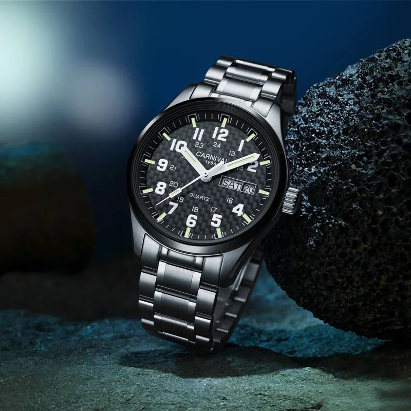 Switzerland Carnival luminous calendar military Quartz watch for men luxury brand watches waterproof clock relogio erkek saati