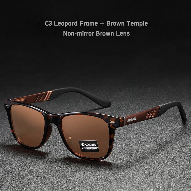 KDEAM Photochromic and Polarized Sunglasses Men Navigational Aluminum Magnesium Frame Men's Glasses UV400 Night Vision Goggles